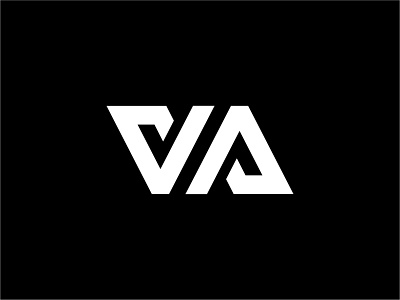 VA Monogram a design geometric icon letter line line art lineart logo monogram strong v vector