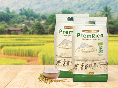 Rice packaging design food graphic design packaging packaging design paddy fields rice