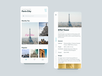 Travel app - Information & Activity of places app design information architecture mobile travel app traveling ui design ui ux ux design