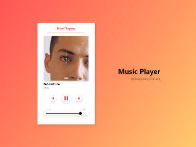 Music Player app design flat music player spotify ui ux vector