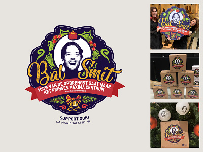 Bal Smit campaign balls balsmit box campaign charity christmas christmastree design dtp illustration logomark print