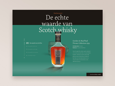SWI - The genuine value of whisky design interactive scotch slider swi ui value visual website whisky