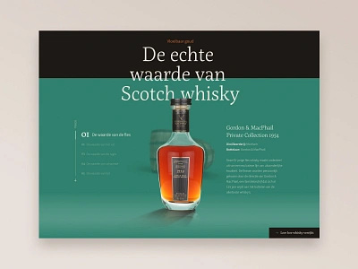 SWI - The genuine value of whisky design interactive scotch slider swi ui value visual website whisky