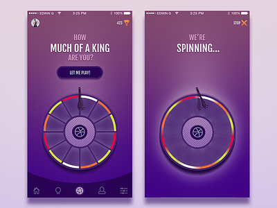 Hello Dribbble! debut design first shot game spin ui wheel of fortune