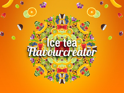 Fruitoscope concept create flavors fruit ice tea kaleidoscope taste