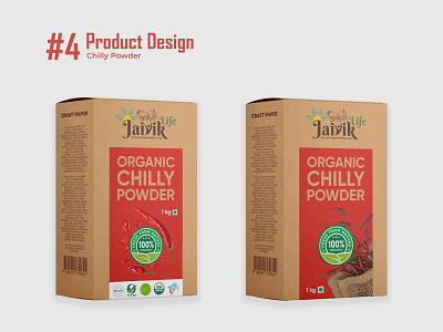 Chilly Powder - Product Design box design box packaging craft craft box label design organic food packaging packaging design paper powder product design