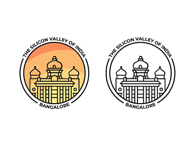 Bangalore City Logo adobe ilustrator bangalore bangalore city logo bangalore escorts brand identity branding city branding city logo illustration india indian city logo logo design minimal