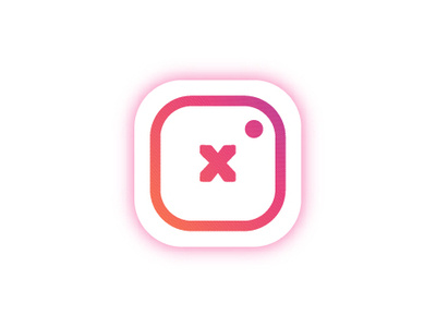 Insta X adobe ilustrator brand identity branding instagram instagram logo instagram x logo logo design minimal minimal logo