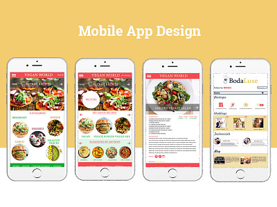 Mobile App Design app design food mobile recipes wedding