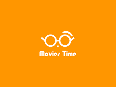 Movies_Logo branding design glass illustration logo movie movie app movie booking time ui yellow yellow logo