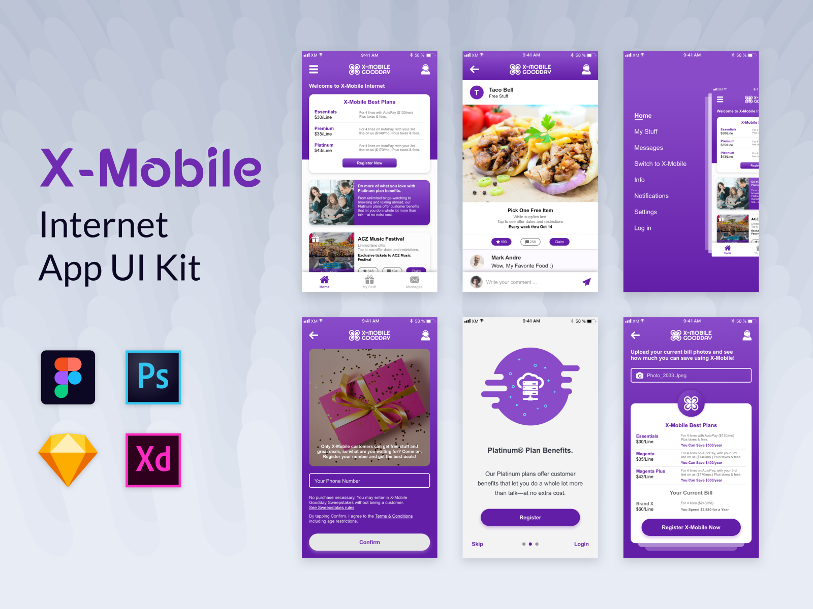 XMobile App by Hasanul Fauzie on Dribbble