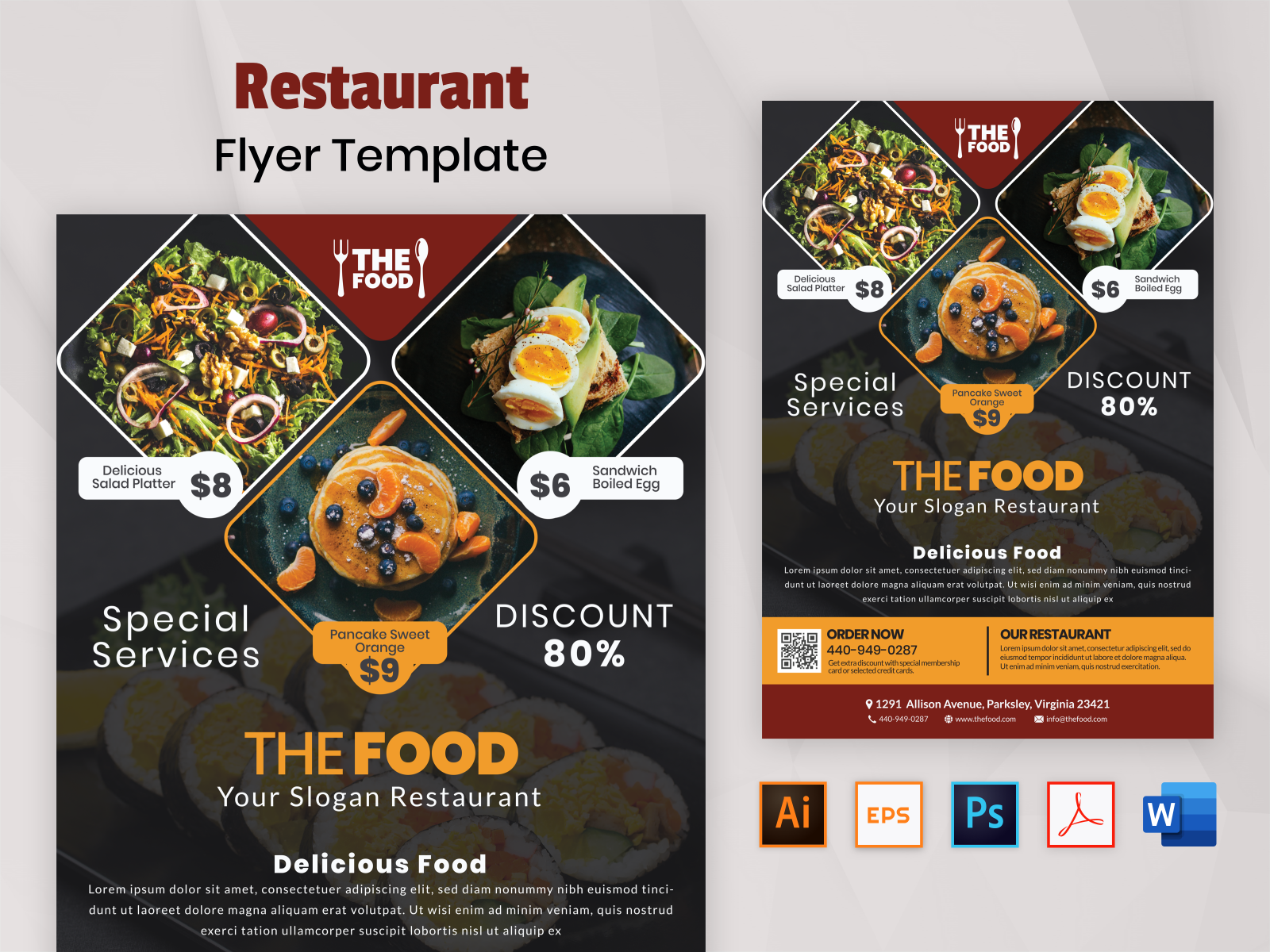 Restaurant Flyer Template By Hasanul Fauzie On Dribbble