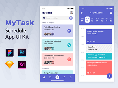 MyTask Schedule App UI Kit