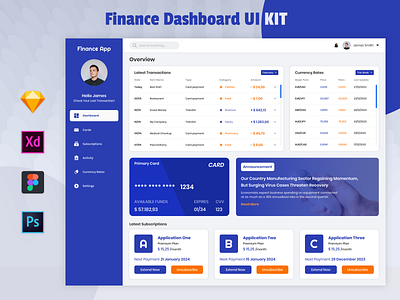 FINANCE Dashboard UI Kit
