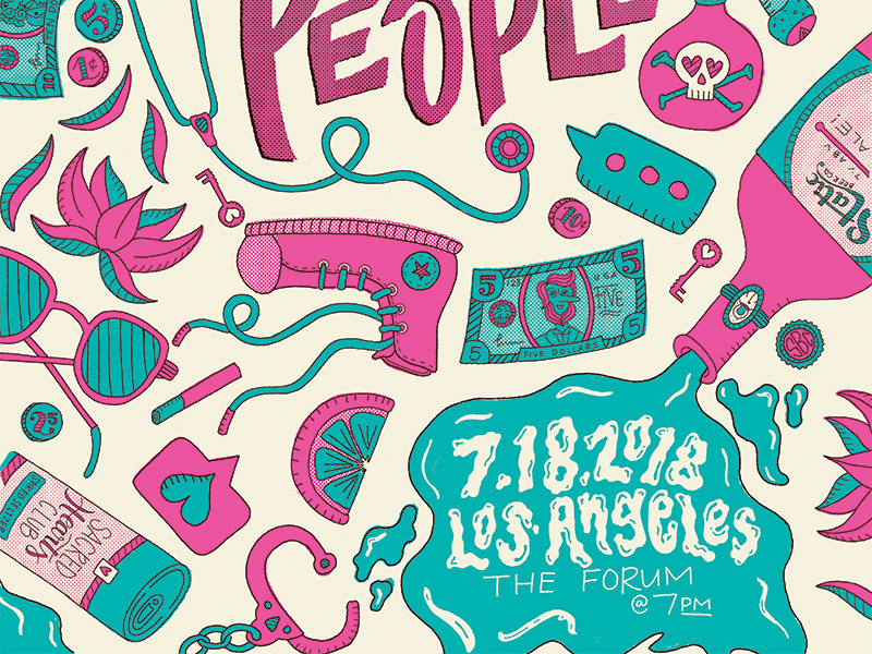 Foster The People Poster foster the people illustration type band poster