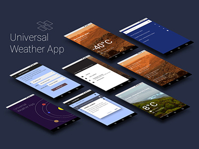 Universal Weather App app design fun graphic design space ui user experience ux