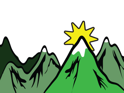 Christmas Card Art digital design art festive mountains christmas mountains graphic design