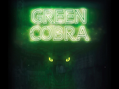 Green Cobra branding cobra design green icon illustration logo movie movietitle photography photomanipulation snake typography vector