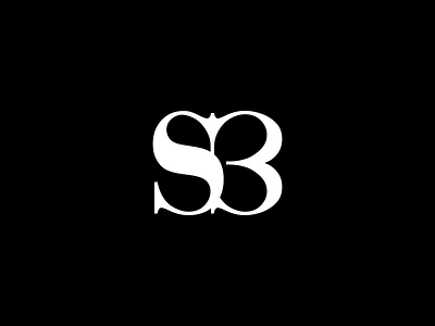 SB art black branding concept design logo monogram simple vector