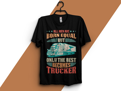 Truck Driver T-Shirt Design | Vector Art and T-Shirt Design vector tracing