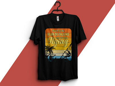 Surfing T-Shirt Design | Summer T-Shirt Design vector tracing