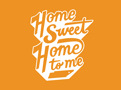 Home Sweet Home football home tailgates tennessee type typography university of tennessee ut