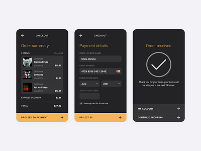 DailyUI #002 - Credit card checkout