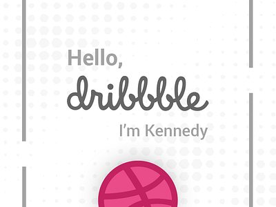 Hello Dribble! debut hello vector