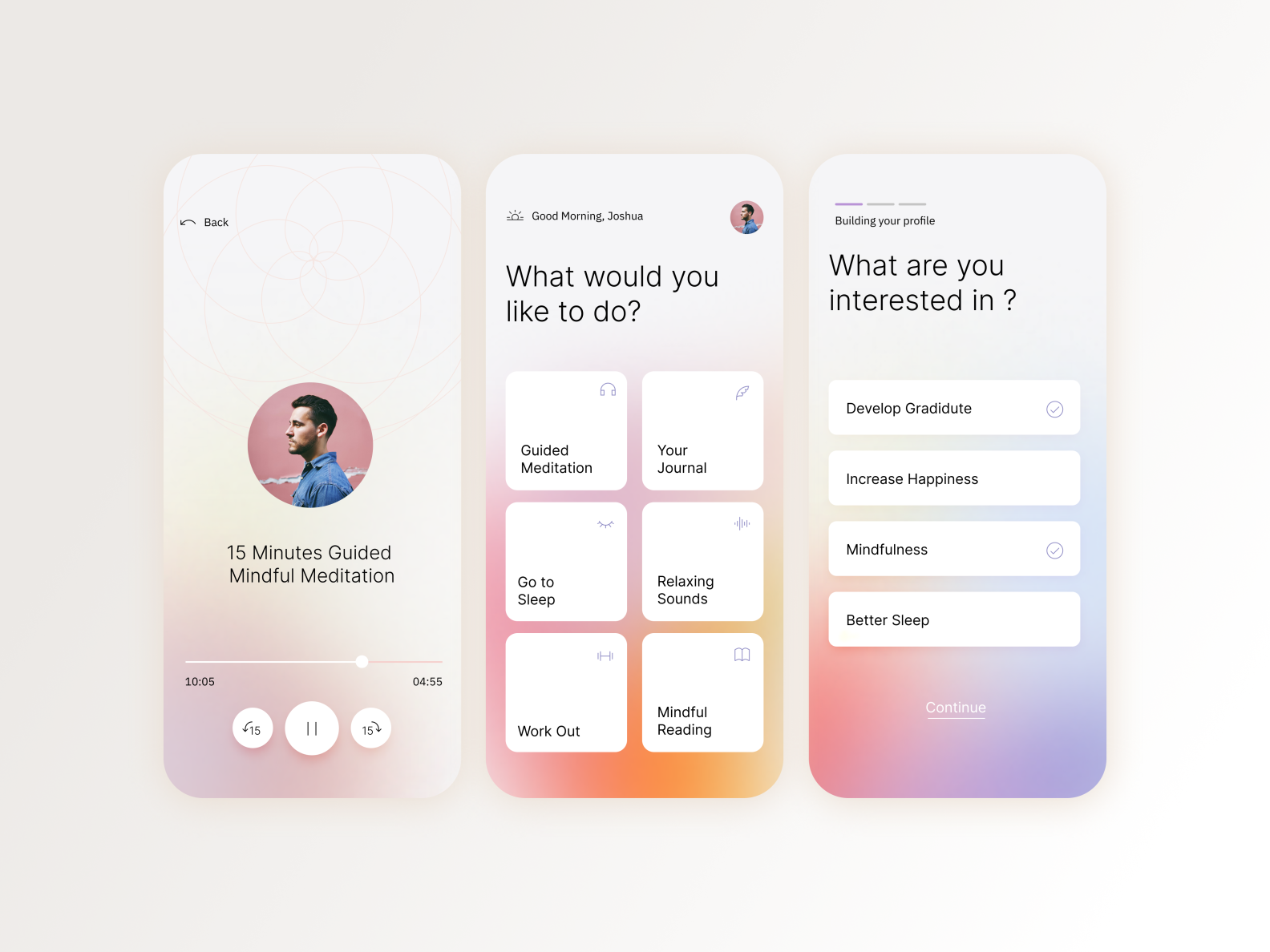 Soft UI - Wellness App