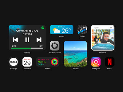 IOS 14 Widgets app design apple design dribbbleweeklywarmup home screen ios ui ux widget