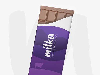Milka Packaging Redesign branding candy chocolate design dribbbleweeklywarmup illustration illustrator mockup packaging redesign wrapper