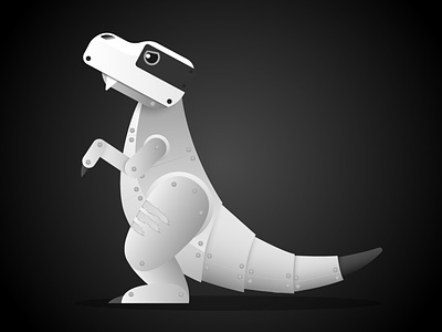 Robot-Rex character design dribbbleweeklywarmup illustration illustrator robot