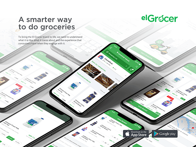 Grocery Online - elGrocer app design green grocery app grocery online iphone mobile application oder food order online restaurant