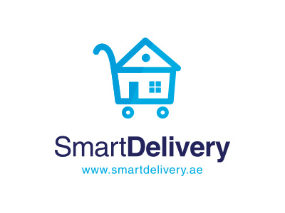 Smart Delivery cart home logo online shopping