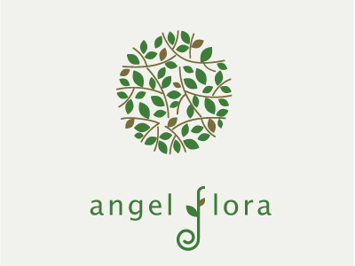 Angel Flora 2 branding floral illustration logo minimal branding