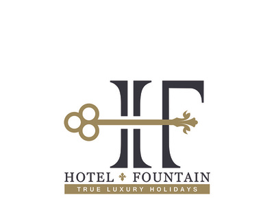 Hotel Fountain Logo branding design hotel logo luxury logo