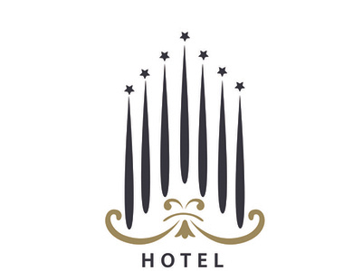 Hotel Fountain Logo branding illustration logo