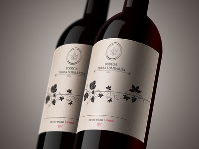 Wine Label for Terra Lombarda 2 branding design graphic graphic design illustrator invite label logo typography wine