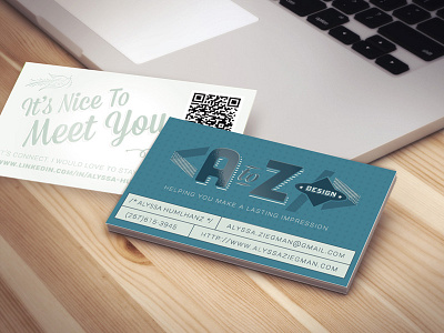 A to Z Design Business Card branding business card graphic design print design typography