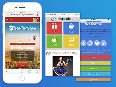 Creative Gear Web Site cms design responsive user experience web design