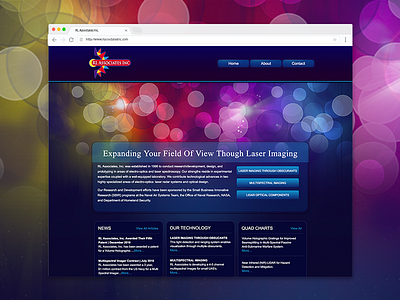 RL Associates Inc. Web Site bokeh css firelidar front end development jquery parallax web design xhtml