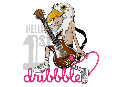 1st Shot colombia firstshot gibson guitar hello illustration lespaul reebok