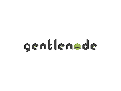 Gentlenode Studio Logo brand branding colors design gentlenode green identity illustration lettering logo mustache typography