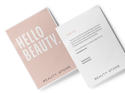 Beauty Stone - Thank You Card & Brand Identity branding agency branding and identity branding design design inspo layoutdesign logodesign logos minimalistic logos modern logos thank you card