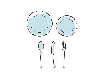 Tableware icons clean cutlery flat fork iconography icons knife plates spoon tableware