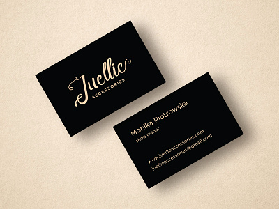 Juellie Accessories : Business cards black branding business card business cards card clean graphic design juellie layout minimal simple