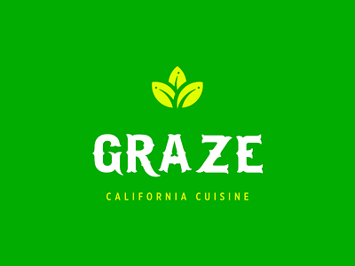 Graze logo branding california cuisine eatery food identity logo logo design plant based restaurant vegan
