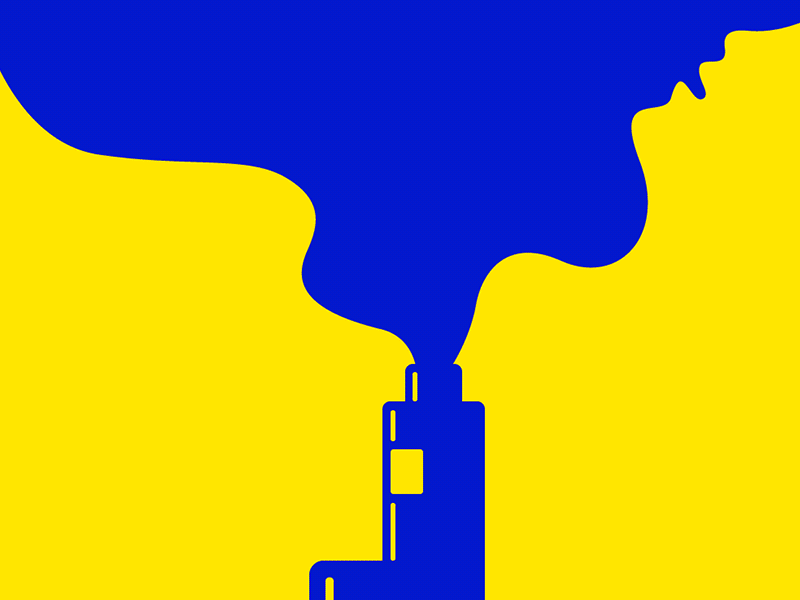 Vaping colourful vape minimal flat illustration vaping