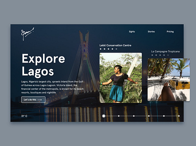 Landing Page Design for Explore Lagos design flat ui web website