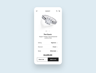 For the luxurious romantic. design ios mobile mockup ui